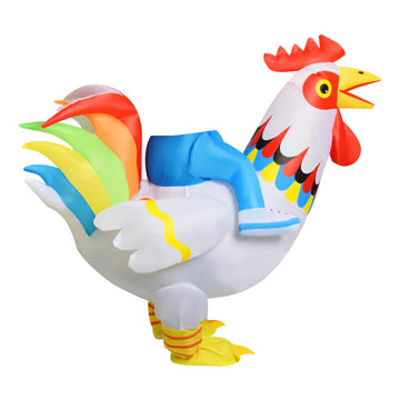 Inflatable Rooster Costume Kids Adults Inflatable Halloween Cosplay Outfit